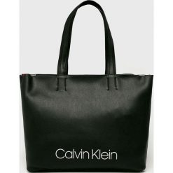 Calvin Klein - Torebka. Czarne torebki klasyczne damskie Calvin Klein, z materiału, duże. Za 579,90 zł.