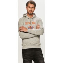 New Era - Bluza. Szare bluzy męskie New Era, s, z nadrukiem, z bawełny, z kapturem, bez rękawów, z kapturem. W wyprzedaży za 259,90 zł.