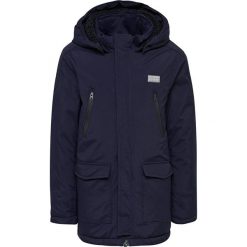 Kurtka zimowa w kolorze granatowym. Niebieskie kurtki chłopięce Legowear, na zimę, bez wzorów, bez kaptura. W wyprzedaży za 192,95 zł.