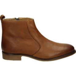 Botki męskie - JEM101 TAN. Brązowe botki męskie Venezia, ze skóry. Za 169,00 zł.