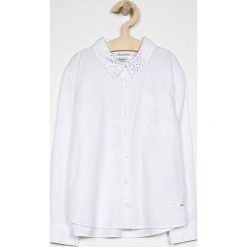 Pepe Jeans - Koszula dziecięca 122-178/180 cm. Białe bluzki dziewczęce Pepe Jeans, bez wzorów, z bawełny, bez kołnierzyka, z długim rękawem, długie, bez kaptura. W wyprzedaży za 149,90 zł.