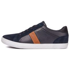 Geox Tenisówki Męskie Box 44 Ciemny Niebieski. Niebieskie trampki męskie Geox, bez wzorów, bez zapięcia. W wyprzedaży za 302,00 zł.
