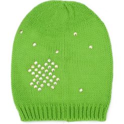 Czapka damska beanie Złoty krzyżyk zielona. Zielone czapki zimowe damskie Art of Polo. Za 36,52 zł.