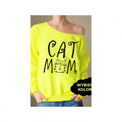 S-xxl wybierz kolory cat mom bluza z. Czerwone bluzy z nadrukiem damskie One mug a day, s. Za 149,00 zł.