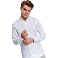 Koszula długi rękaw męska slim fit. Niebieskie koszule męskie Top Secret, na lato, m, bez wzorów, z materiału, bez kołnierzyka, z długim rękawem. Za 119,99 zł.