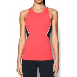 Topy sportowe damskie: Under Armour Koszulka damska Mirror Cross Back Tank czerwona r. XS (1298579-963)