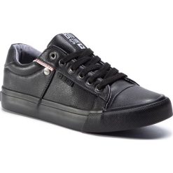 Tenisówki BIG STAR - GG274061 Black. Czarne półbuty damskie BIG STAR, na co dzień, bez wzorów, z gumy, retro, bez obcasa, bez zapięcia. Za 139,00 zł.