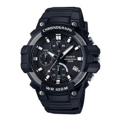 Zegarek Casio Męski Chronograf MCW-110H-1AVEF. Czarne zegarki męskie CASIO. Za 350,14 zł.