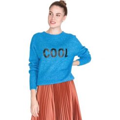 TWINSET Sweter Niebieski. Niebieskie bluzy damskie Twinset, s, bez wzorów, z wiskozy, bez rękawów, bez kaptura. Za 631,95 zł.