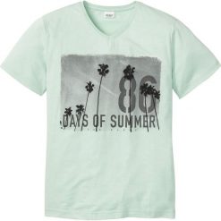 T-shirt bonprix zielony melanż. Zielone t-shirty męskie bonprix, s, bez wzorów, z okrągłym kołnierzem. Za 34,99 zł.