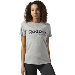 Koszulka Reebok Classic Graphic Tee (BS3728). Szare t-shirty damskie marki Reebok, z bawełny, z krótkim rękawem. Za 64,99 zł.