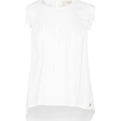 Bluzka Gaudi Jeans. Bluzki damskie s, bez wzorów, z jeansu, z włoskim kołnierzykiem, bez rękawów. Za 179,00 zł.