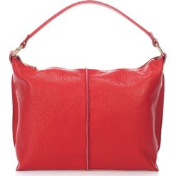Torebki klasyczne damskie: Skórzana torebka w kolorze czerwonym – 33 x 27 x 13 cm