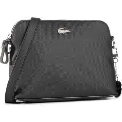 Torebka LACOSTE - Dome Crossover Bag NF3295DC Black 000. Czarne listonoszki damskie Lacoste, na co dzień, bez wzorów, ze skóry ekologicznej, eleganckie, bez dodatków. Za 629,00 zł.