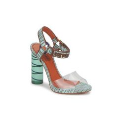Sandały Missoni TM63. Niebieskie sandały damskie Missoni, bez wzorów, bez obcasa, bez zapięcia. W wyprzedaży za 2551,20 zł.