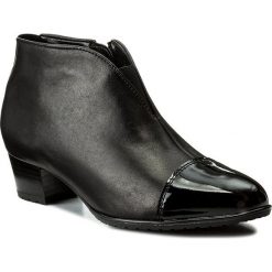 Botki ARA - 12-42110 Schwarz. Czarne buty zimowe damskie marki ara, z lakierowanej skóry, na obcasie. W wyprzedaży za 309,00 zł.