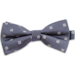 Szara Mucha Delikatnie Prążkowana - Vernon, Męska MUVRN0003. Szare muszki męskie Vernon, na imprezę, w paski, prążkowane, eleganckie. Za 29,00 zł.