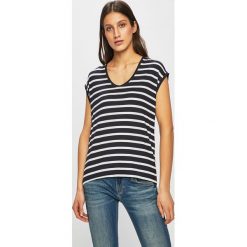 Only - Top. Niebieskie bluzki damskie marki ONLY, s, bez wzorów, z elastanu, bez kołnierzyka. Za 59,90 zł.