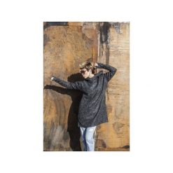 Bluzy rozpinane damskie: Bluza SZARA WEŁNA