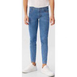 Mango Kids - Jeansy dziecięce Jegging. Niebieskie jeansy dziewczęce Mango Kids, bez wzorów, z elastanu. Za 59,90 zł.