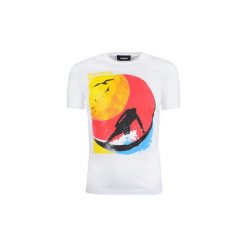 T-shirty z krótkim rękawem Dsquared -. Białe t-shirty męskie Dsquared, xl, bez wzorów, bez kołnierzyka, krótkie. Za 399,00 zł.