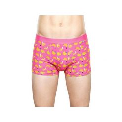 Bielizna męska Happy Socks Trunk BAN87-3000. Niebieskia bokserki męskie Happy Socks, z motywem zwierzęcym, z materiału. Za 55,90 zł.