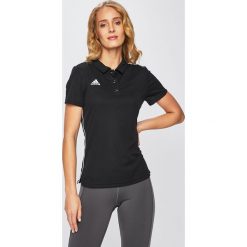 Adidas Performance - Top. Czarne topy damskie adidas Performance, s, bez wzorów, z poliesteru, bez kołnierzyka. W wyprzedaży za 99,90 zł.