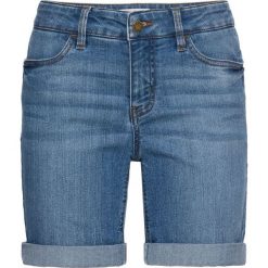 Wygodne szorty dżinsowe ze stretchem bonprix niebieski. Niebieskie jeansy damskie bonprix, bez wzorów, z jeansu. Za 69,99 zł.