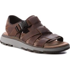 Sandały CLARKS - Un Trek Cove 261326207 Dark Tan Leather. Pomarańczowe sandały męskie skórzane marki Clarks. Za 389,00 zł.
