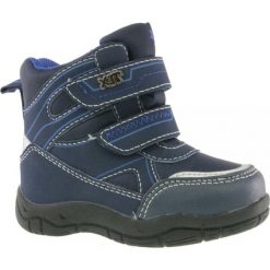 V+J buty za kostkę chłopięce 22 niebieski. Niebieskie buty chłopięce zimowe V+J, za kostkę, bez zapięcia. Za 199,00 zł.