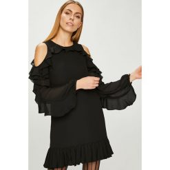 Miss Sixty - Sukienka. Szare sukienki mini marki Miss Sixty, na co dzień, l, z poliesteru, casualowe, z okrągłym kołnierzem, proste. Za 699,90 zł.