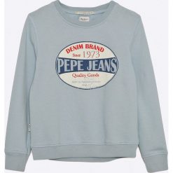 Pepe Jeans - Bluza dziecięca 122-176 cm. Niebieskie bluzy męskie Pepe Jeans, z nadrukiem, z bawełny, bez rękawów, bez kaptura. W wyprzedaży za 169,90 zł.