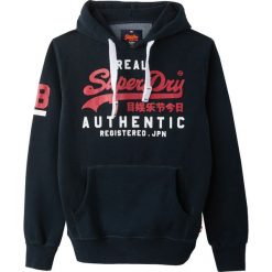 Bluza z kapturem. Czarne bluzy męskie rozpinane marki Superdry, l, z bawełny, z długim rękawem, długie, z kapturem. Za 288,08 zł.