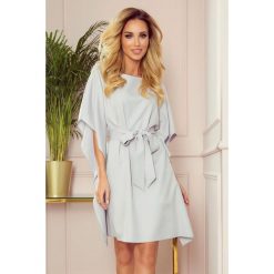 Kristi sukienka motyl - szara. Szare sukienki damskie numoco, s, bez wzorów, z elastanu, bez kołnierzyka, bez rękawów. Za 159,90 zł.
