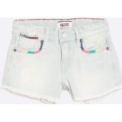 Tommy Hilfiger - Szorty dziecięce 98-152 cm. Szare spodenki dziewczęce marki TOMMY HILFIGER, z bawełny, casualowe. W wyprzedaży za 129,90 zł.