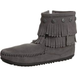 Botki damskie lity: Minnetonka DOUBLE FRINGE Botki grau