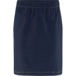 Spódnica shirtowa ze stretchem w optyce denimu bonprix niebieski. Niebieskie spódniczki damskie bonprix, z denimu. Za 54,99 zł.