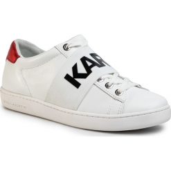 Sneakersy KARL LAGERFELD - KL61236 White Lthr. Białe półbuty damskie KARL LAGERFELD, ze skóry. Za 749,00 zł.