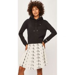 Calvin Klein Jeans - Bluza. Czarne bluzy damskie Calvin Klein Jeans, s, bez wzorów, z bawełny, bez rękawów, z kapturem. Za 399,90 zł.