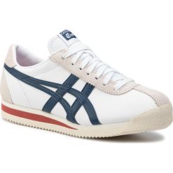 Sneakersy ONITSUKA TIGER - Corsair 1183A357 White/Independence Blue 102. Białe półbuty damskie Onitsuka Tiger, ze skóry. W wyprzedaży za 229,00 zł.