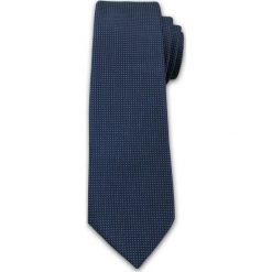 Męski, Oryginalny Krawat w Drobny Rzucik - 6,7cm, -Chattier, Ciemny Niebieski KRCH0995. Niebieskie krawaty męskie Chattier, bez wzorów, z tkaniny, eleganckie. Za 39,00 zł.