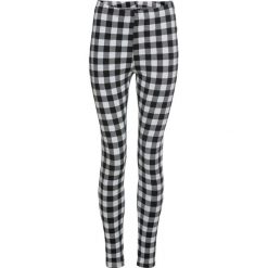 Legginsy dresowe bonprix czarno-biały w kratę. Czarne legginsy marki bonprix, z dresówki. Za 59,99 zł.