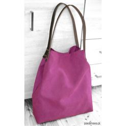 Torba tote XXL - fuksja. Czerwone torebki klasyczne damskie marki Pakamera, ze skóry, duże. Za 179,00 zł.