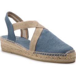 Espadryle TONI PONS - Verdi-V Blue. Niebieskie espadryle damskie Toni Pons, bez wzorów, z tworzywa sztucznego, bez obcasa, na obcasie. Za 199,00 zł.