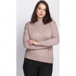 Khaki Sweter Shortage. Brązowe swetry klasyczne damskie Born2be, na jesień, xl. Za 74,99 zł.