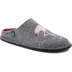 Kapcie DR. BRINKMANN - 320544 Grau 9. Szare klapki damskie marki Dr. Brinkmann, z aplikacjami, z tworzywa sztucznego, bez obcasa. Za 139,00 zł.