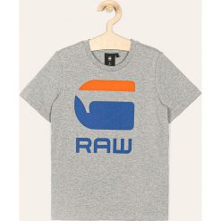G-Star Raw - T-shirt dziecięcy 128-176 cm. Szare t-shirty chłopięce G-Star RAW, z nadrukiem, z bawełny, bez rękawów. W wyprzedaży za 79,90 zł.