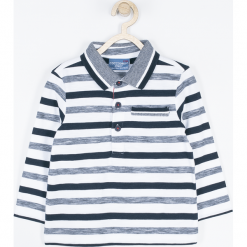 Koszulka. Białe t-shirty chłopięce ELEGANT BABY BOY, w paski, z elastanu, z długim rękawem. Za 41,90 zł.