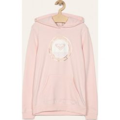 Roxy - Bluza dziecięca 116-176 cm. Różowe bluzy dziewczęce Roxy, z nadrukiem, z bawełny, bez rękawów, z kapturem. Za 149,90 zł.