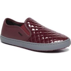 Tenisówki GEOX - J Kalispera G. R J944GR 00254 C7357 D Dk Burgundy. Czerwone trampki dziewczęce Geox, z gumy. W wyprzedaży za 199,00 zł.